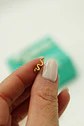 Piercing Labret Serpiente 8mm Chapada En Oro Titanio Astm F136 - Miniatura 4