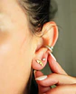 Piercing Labret Punto De Luz Titanio Astm F136 Chapado Oro 18k - Miniatura 2