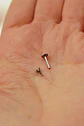 Piercing Labret Perno Tornillo 8mm Punto Luz Titanio Astm F136 - Miniatura 8