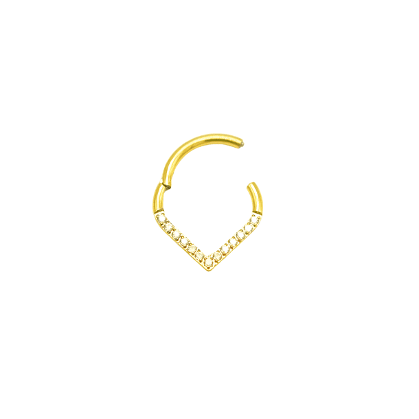 Piercing Septum Lagrima Titanio Astm F136 G23 Chapada En Oro 1