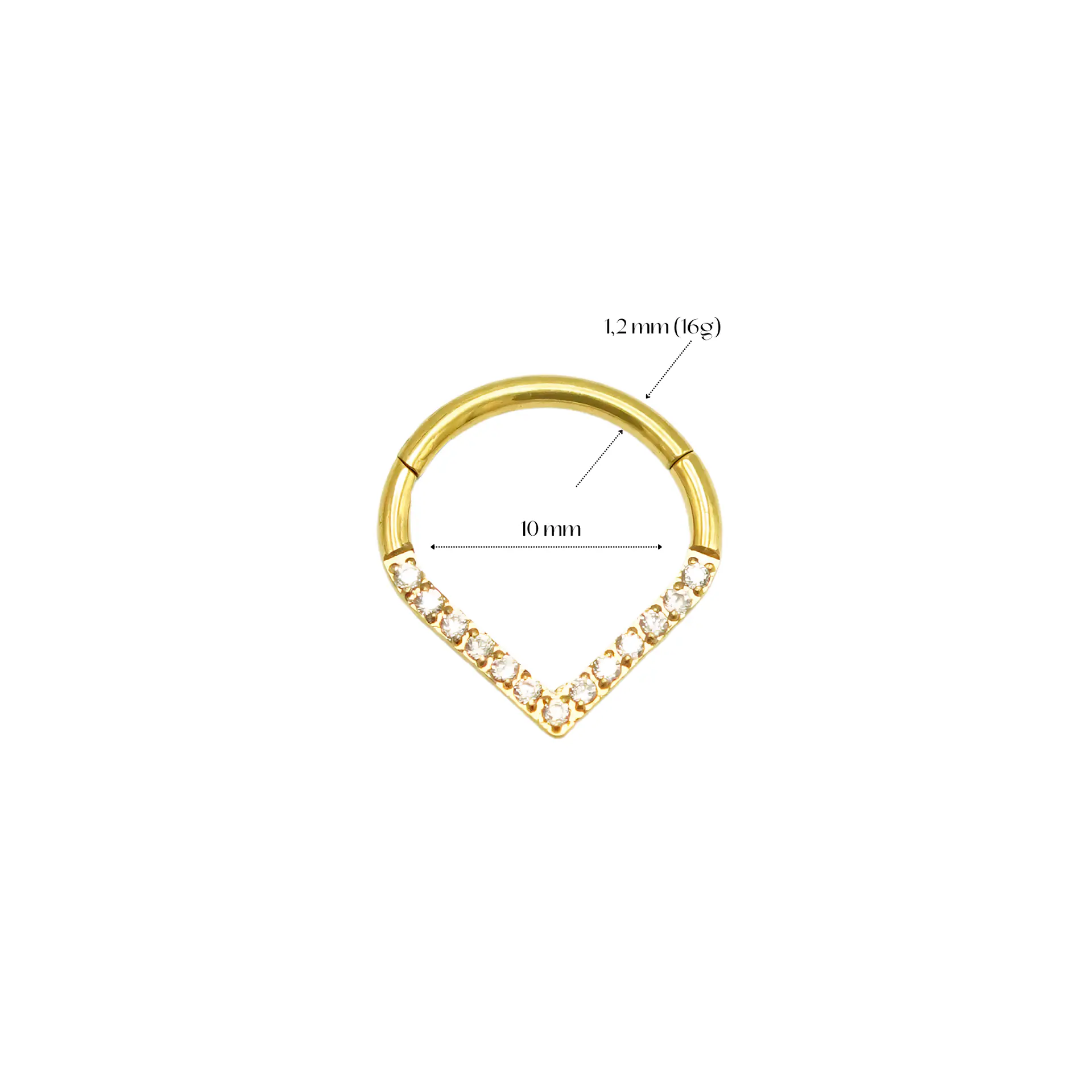 Piercing Septum Lagrima 10mm Titanio Astm F136  4
