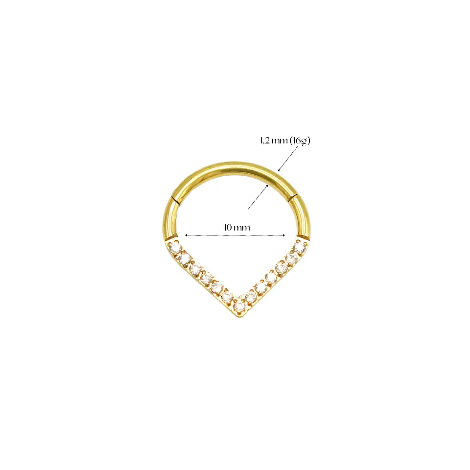 Piercing Septum Lagrima 10mm Titanio Astm F136  4