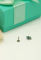 Piercing Labret 6mm Flor Zircon Azul Titanio Astm F136 - Miniatura 2