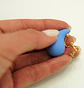 Aros Gota Azul Chapado En Oro 18k Earcuff Sin Perforacion - Miniatura 3