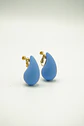 Aros Gota Azul Chapado En Oro 18k Earcuff Sin Perforacion - Miniatura 6