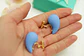 Aros Gota Azul Chapado En Oro 18k Earcuff Sin Perforacion - Miniatura 7