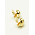 Argollas Semi Esfera Chapadas En Oro Earcuff Sin Perforacion 3