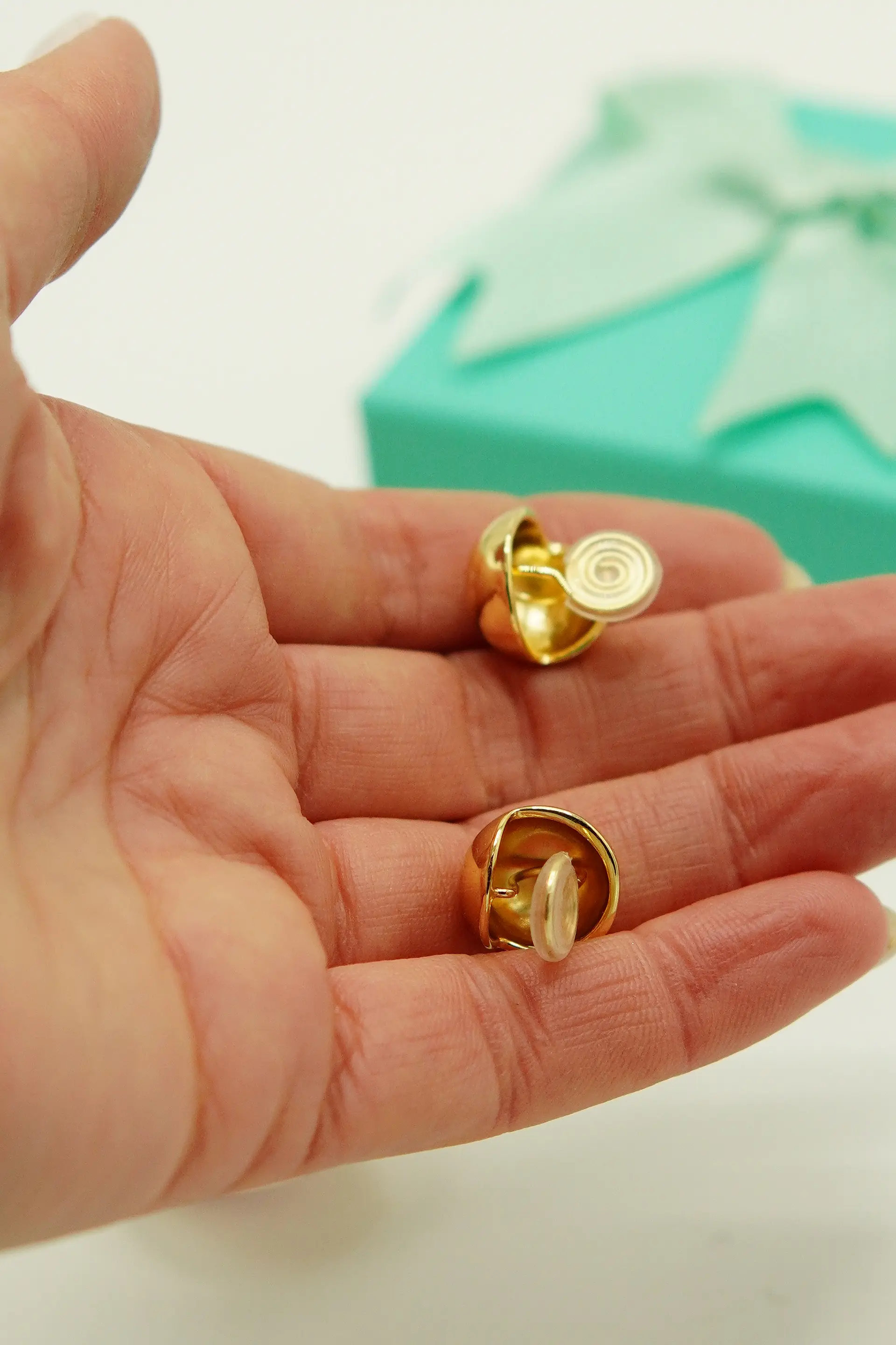 Argollas Semi Esfera Chapadas En Oro Earcuff Sin Perforacion 5