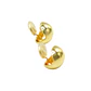 Argollas Semi Esfera Chapadas En Oro Earcuff Sin Perforacion - Miniatura 1