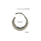 Argollas chicas clicker 16G chunky titanio astm f136 plateadas 10mm - Miniatura 4