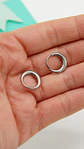 Argollas chicas clicker 16G chunky titanio astm f136 plateadas 10mm - Miniatura 6