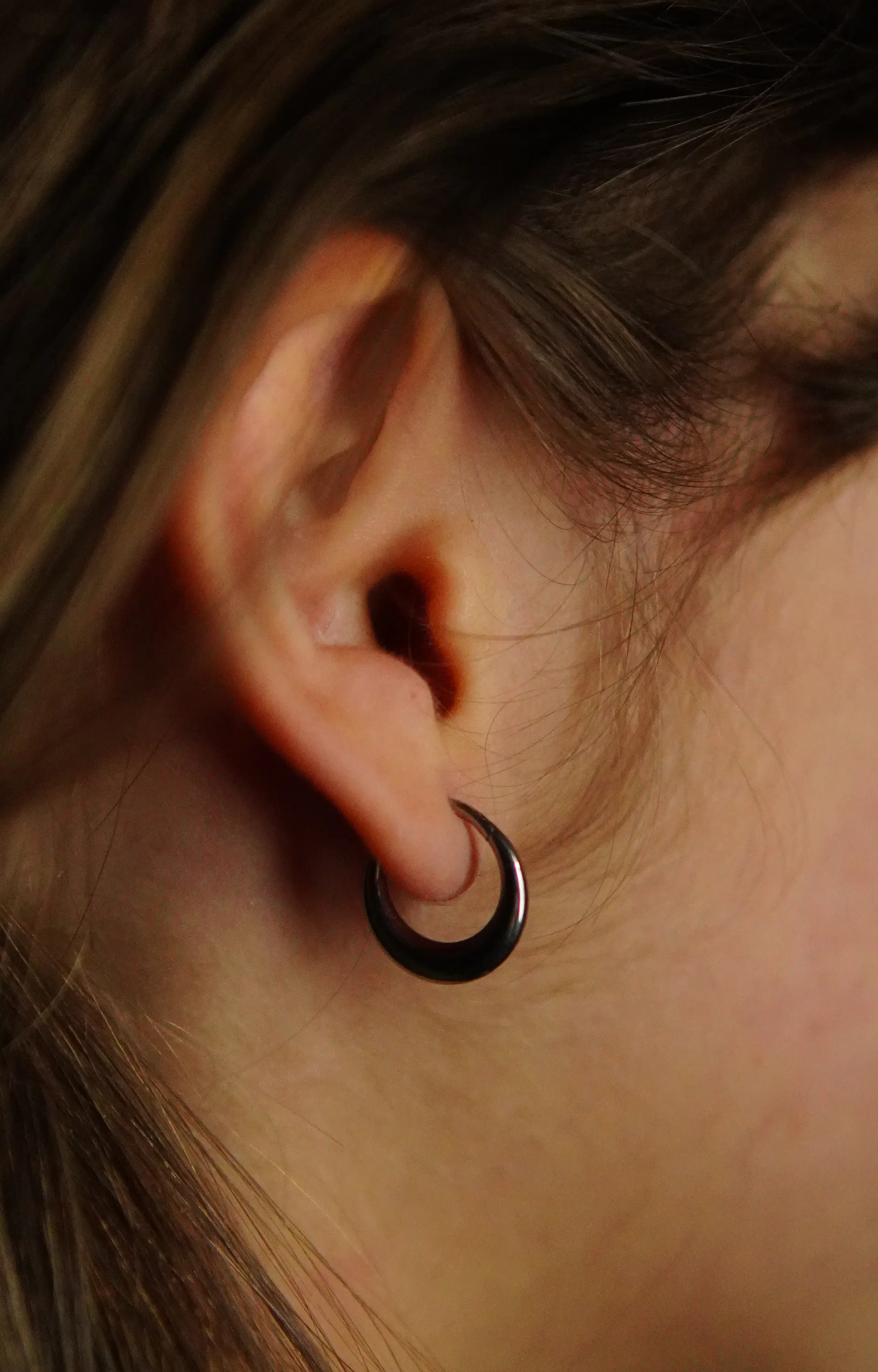 Piercing septum daith 10 mm titanio astm f136 chunky plateado 2