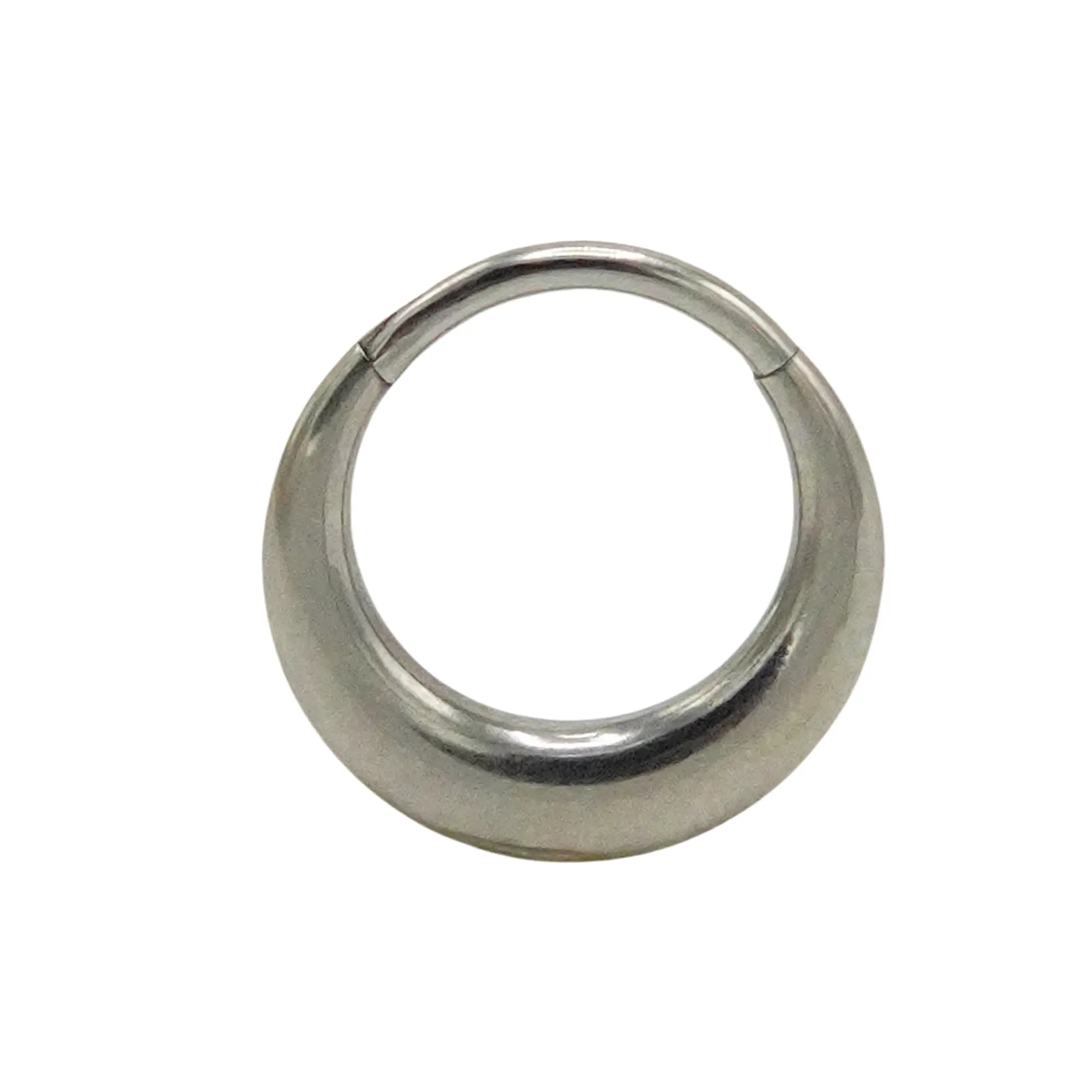 Piercing septum daith 10 mm titanio astm f136 chunky plateado 5