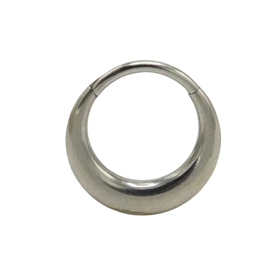 Piercing septum daith 10 mm titanio astm f136 chunky plateado 5