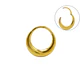 Piercing septum clicker 10mm 16g titanio astm F136 chapado en oro 18k - Miniatura 1