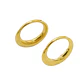 Argollas chicas clicker 16G chunky titanio astm f136 chapadas en oro  - Miniatura 3