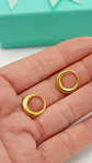 Argollas chicas clicker 16G chunky titanio astm f136 chapadas en oro  - Miniatura 9