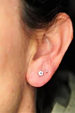 Piercing punto de luz facial oreja boca titanio ASTM F136 dorado - Miniatura 7