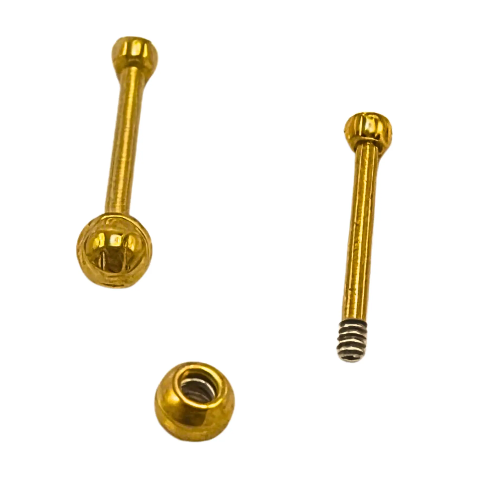 Aros punto de luz chicos bebe titanio ASTM F136 dorados 3