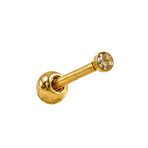 Piercing punto de luz facial oreja boca titanio ASTM F136 dorado