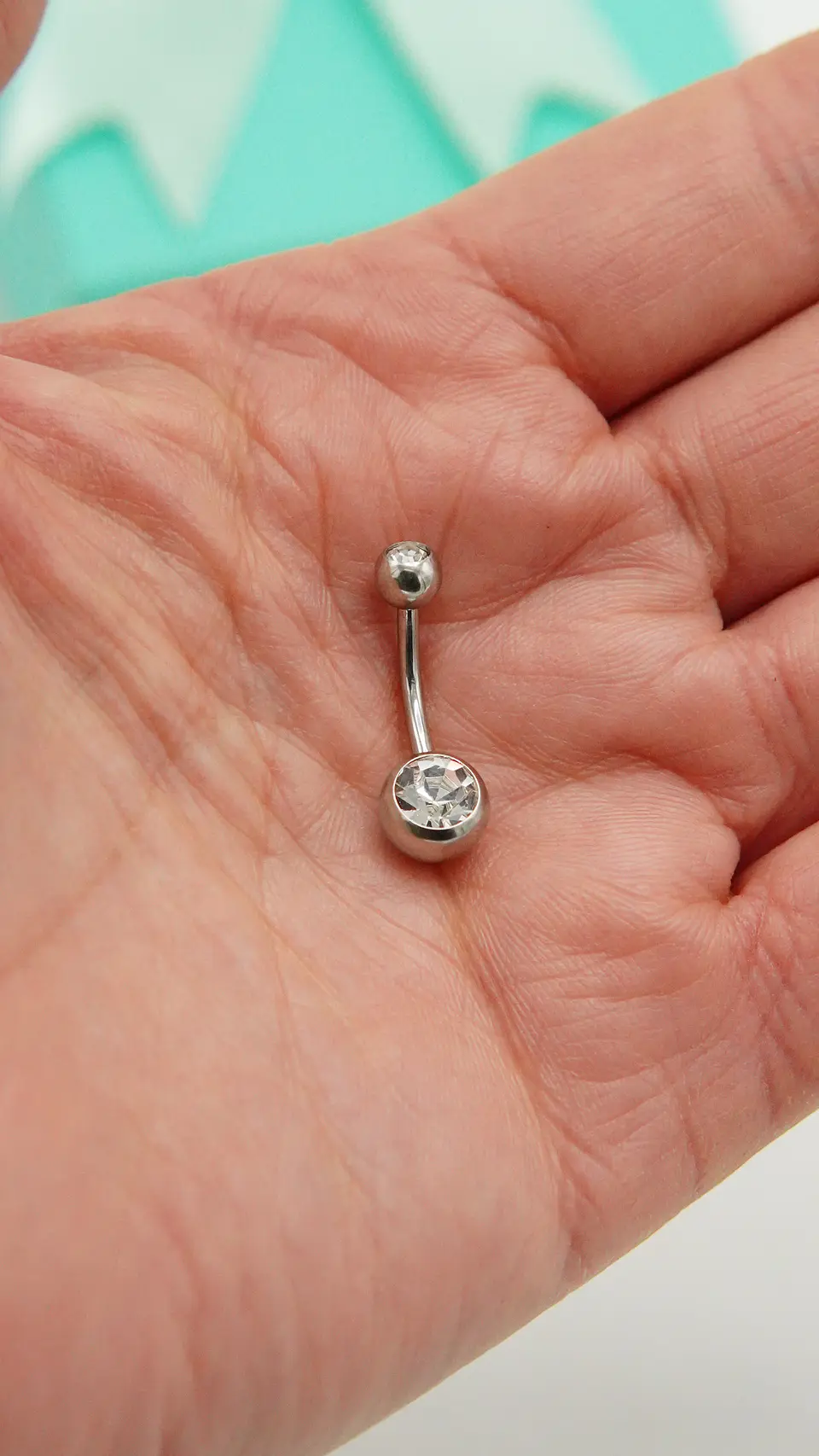 Piercing ombligo navel 8mm acero quirurgico 316L 7