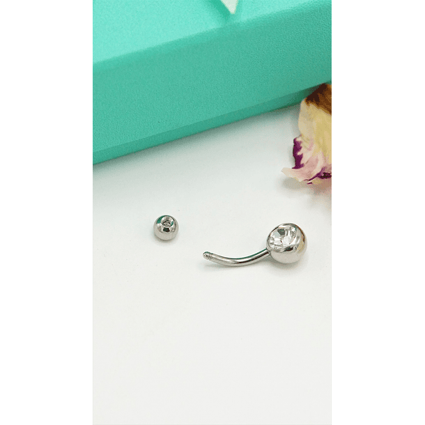 Piercing ombligo navel 10mm acero quirurgico 316L 5