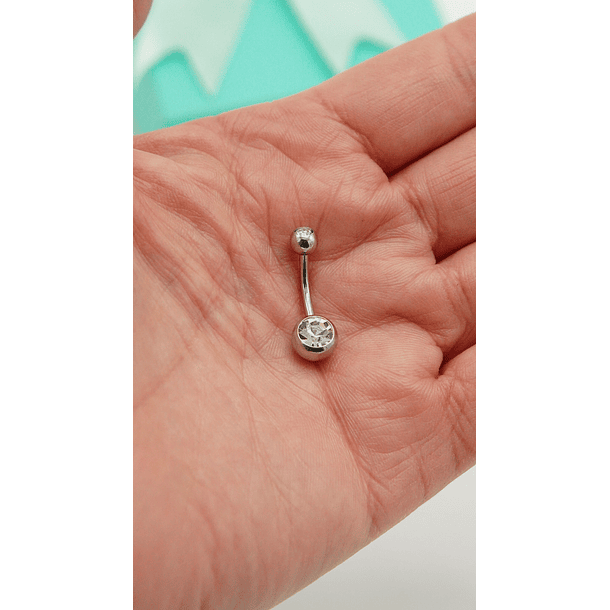 Piercing ombligo navel 10mm acero quirurgico 316L 7