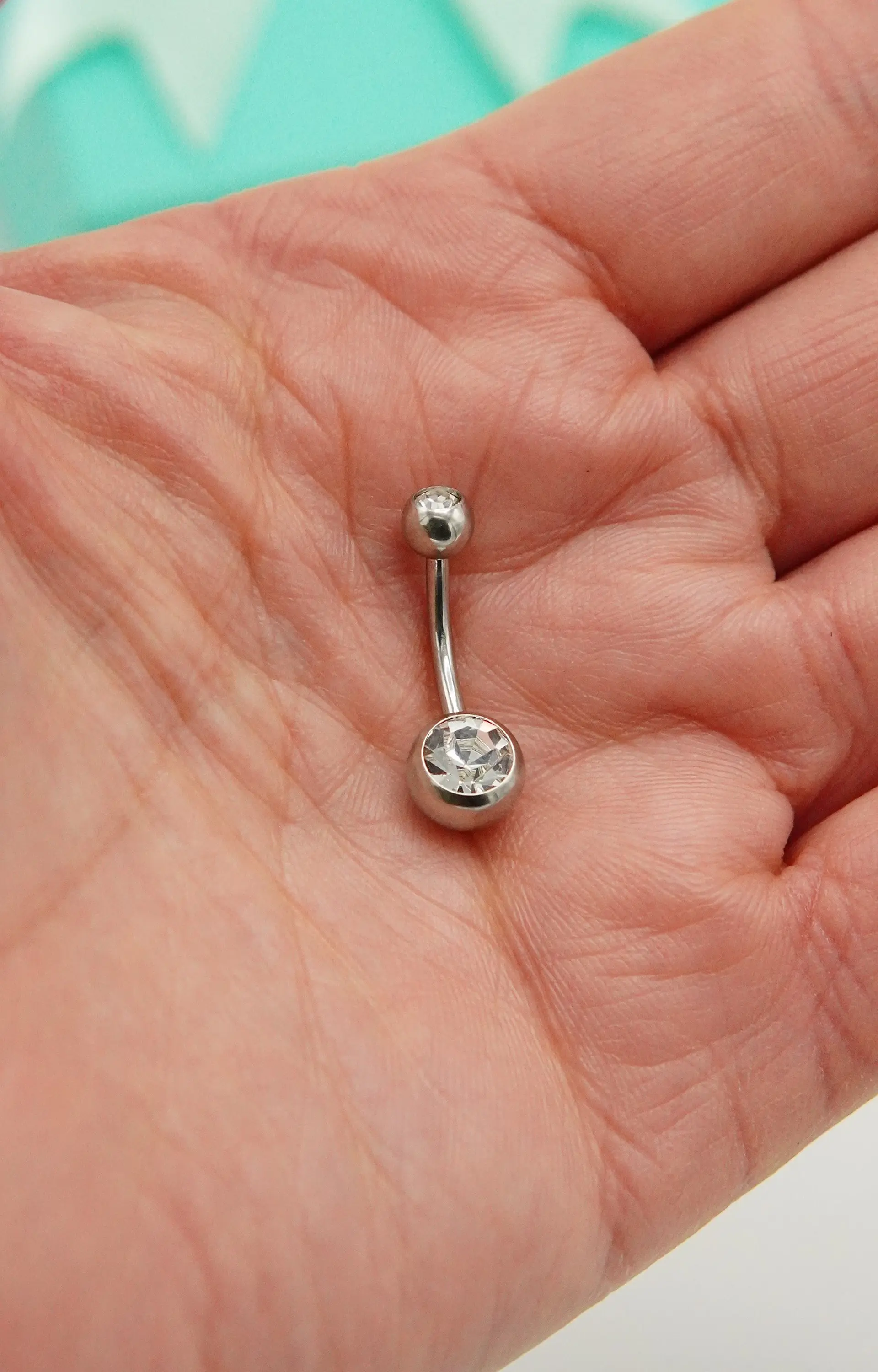Piercing ombligo navel 10mm acero quirurgico 316L 10