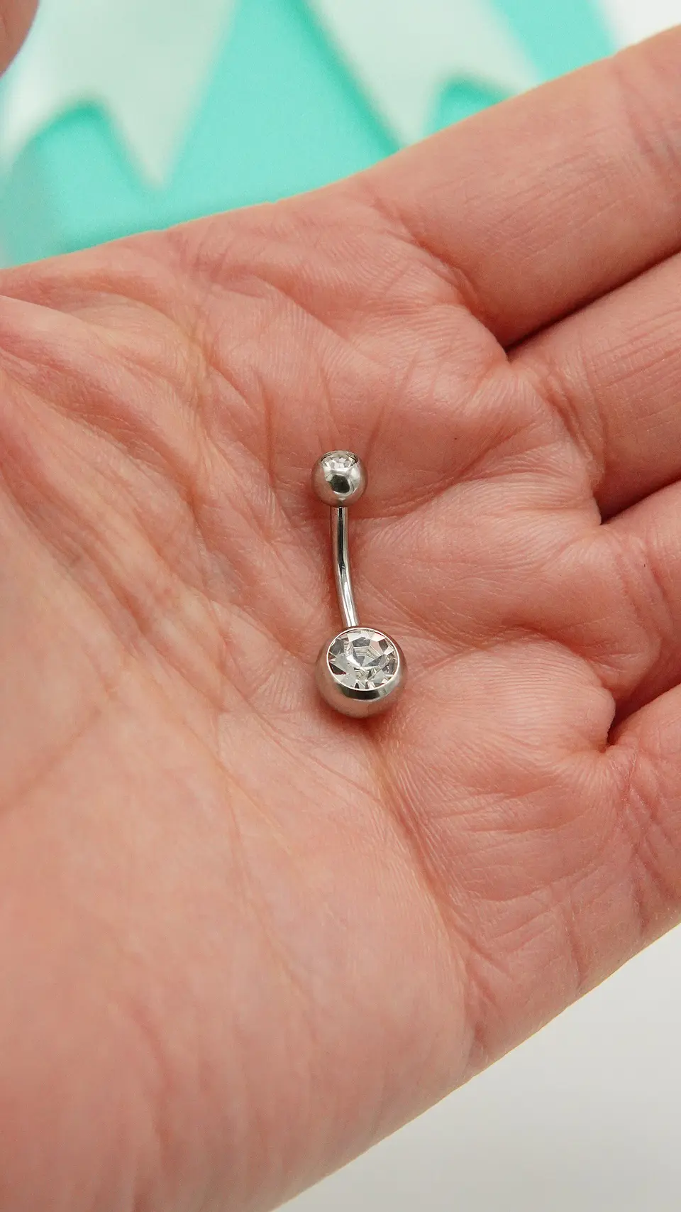 Piercing ombligo navel 10mm acero quirurgico 316L 10