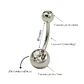 Piercing ombligo navel 10mm acero quirurgico 316L - Miniatura 7