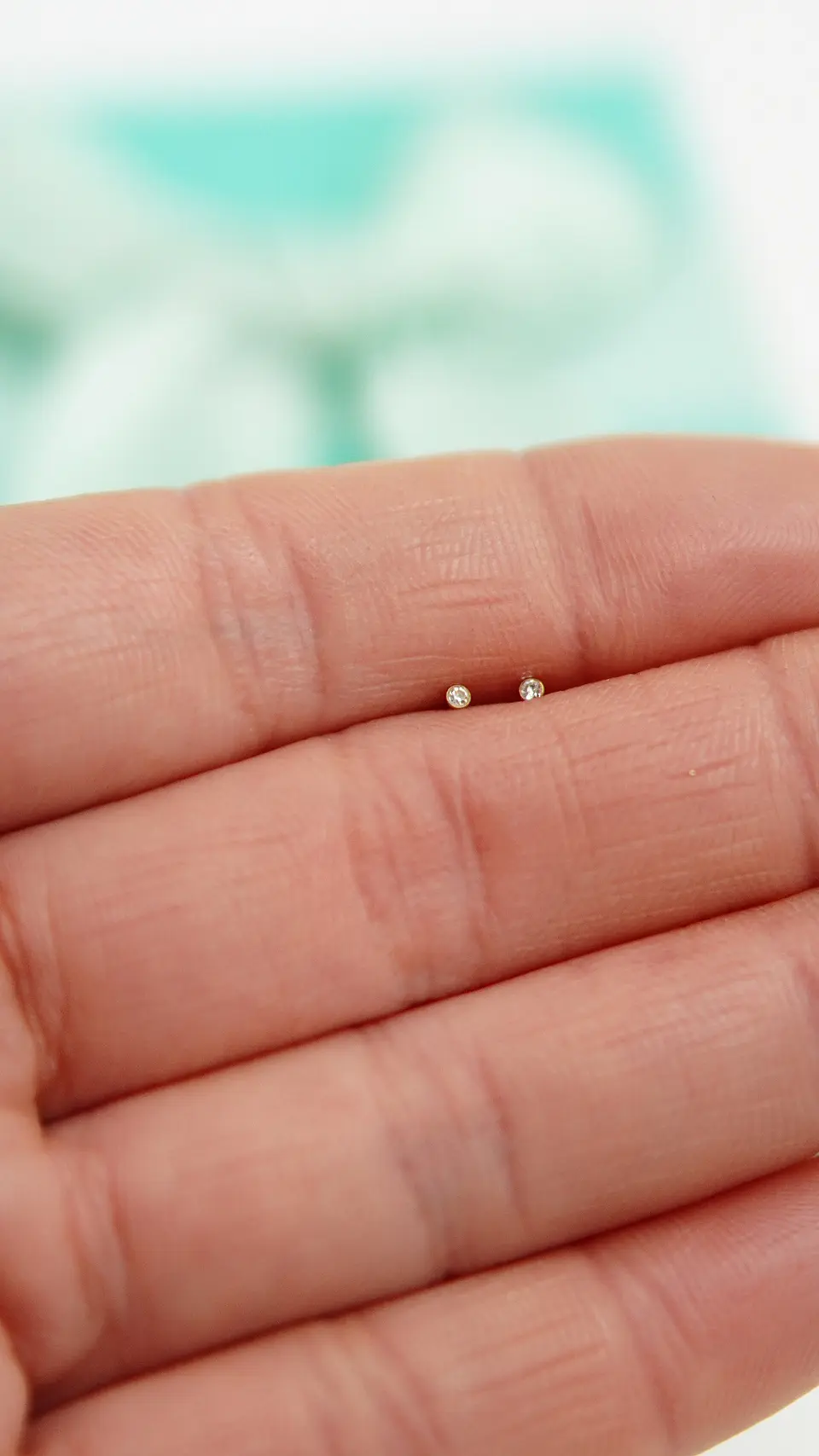 Aros punto de luz chicos 1.5mm titanio 20g 6