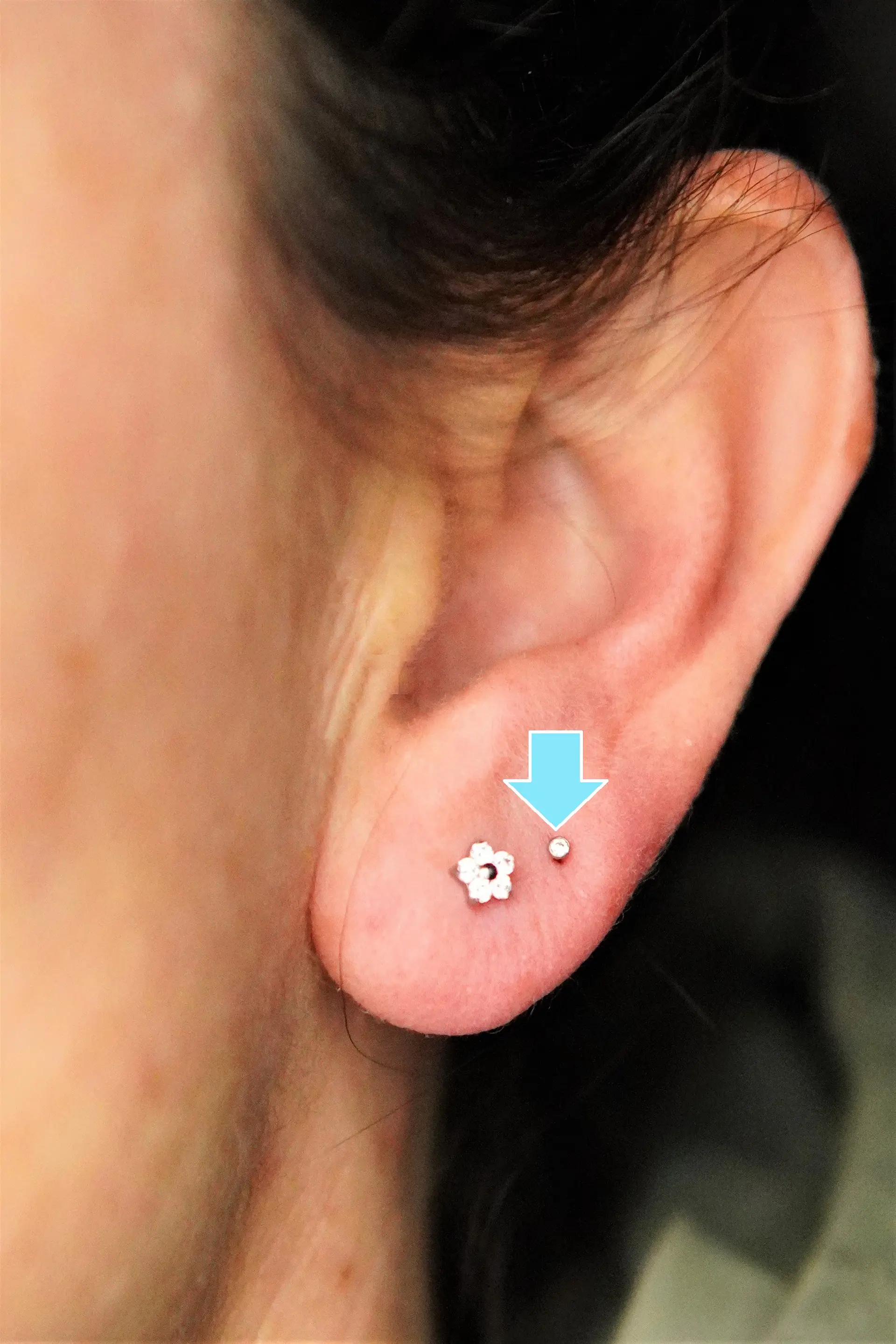 Aros punto de luz chicos 1.5mm titanio 20g 5