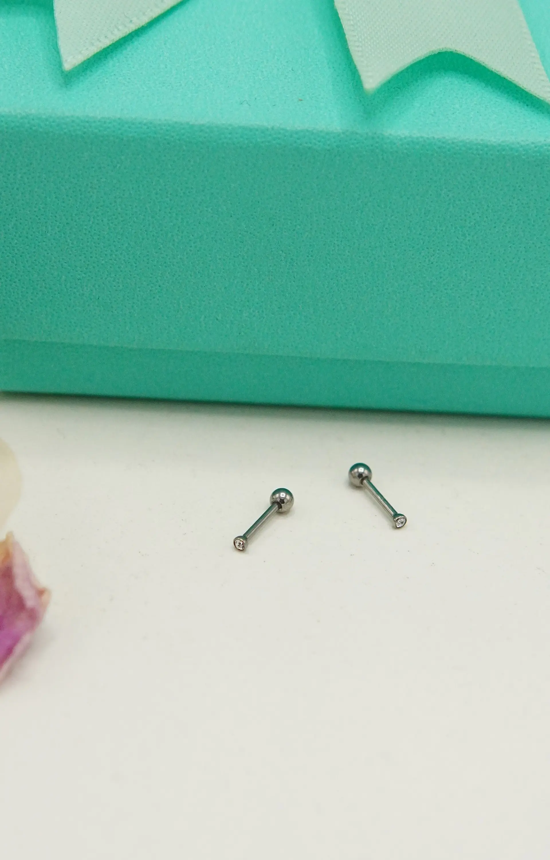 Aros punto de luz chicos 1.5mm titanio 20g 2
