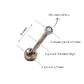 Piercing punto de luz 1.5mm  facial oreja titanio ASTM F136 plateado - Miniatura 3