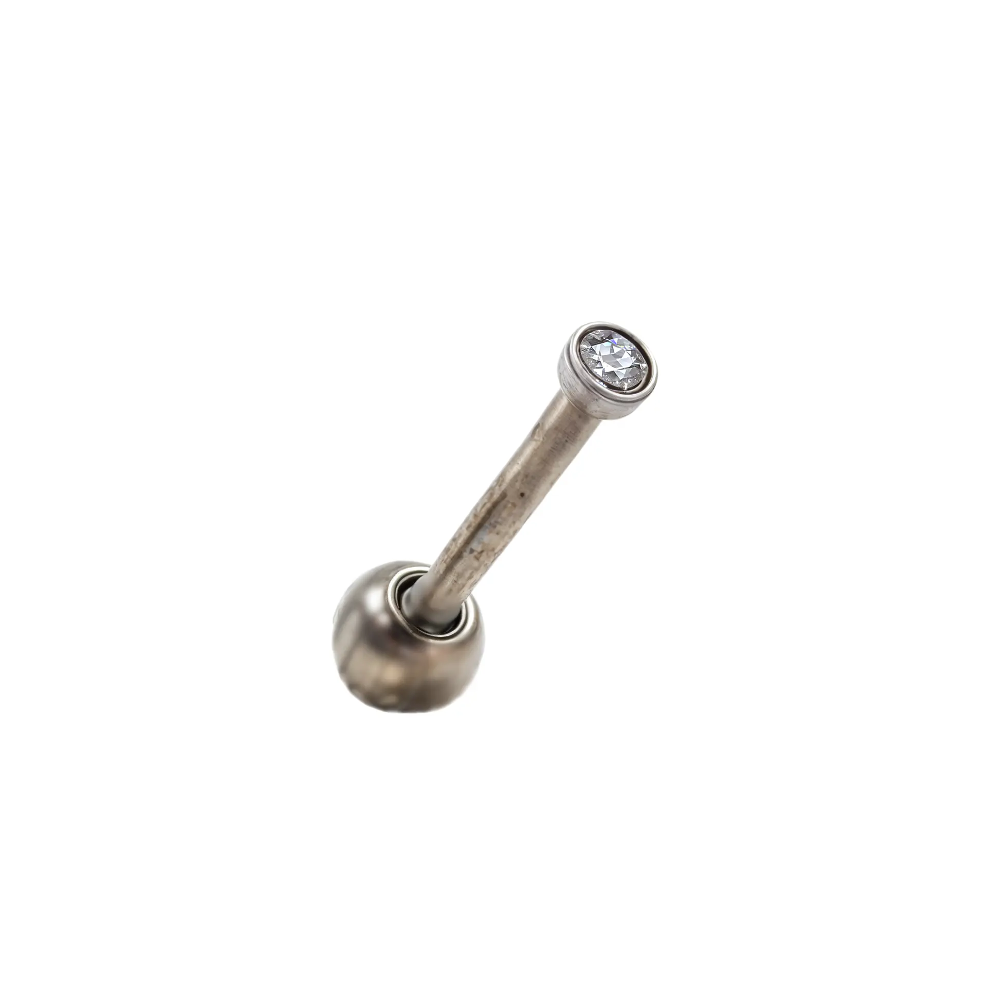 Piercing punto de luz 1.5mm  facial oreja titanio ASTM F136 plateado 1