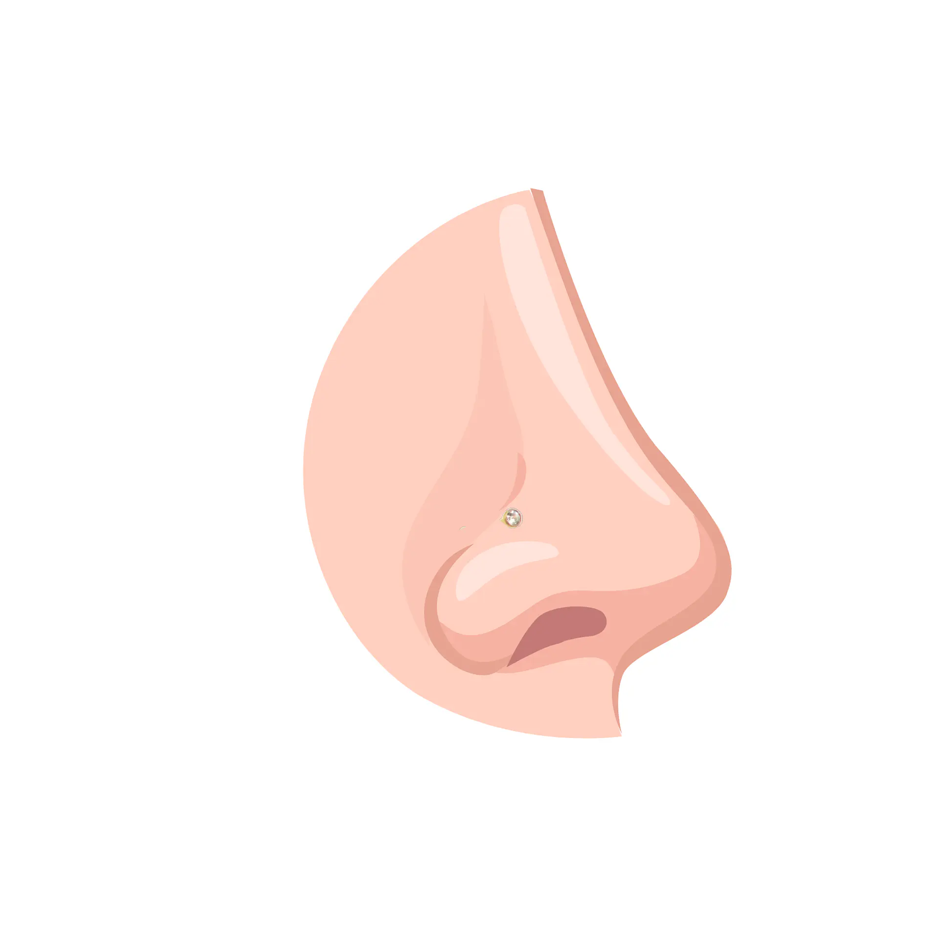 Piercing punto de luz 1.5mm  facial oreja titanio ASTM F136 plateado 8