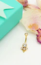 Piercing ombligo navel 10 mm titanio ASTM F136 triada dorado - Miniatura 7