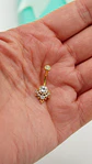 Piercing ombligo navel 10 mm titanio ASTM F136 Zirconia dorado 14G - Miniatura 7