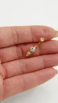 Piercing ombligo navel 10 mm 14G titanio ASTM F136 espiga dorada - Miniatura 6