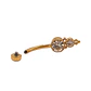 Piercing ombligo navel 10 mm 14G titanio ASTM F136 espiga dorada - Miniatura 4