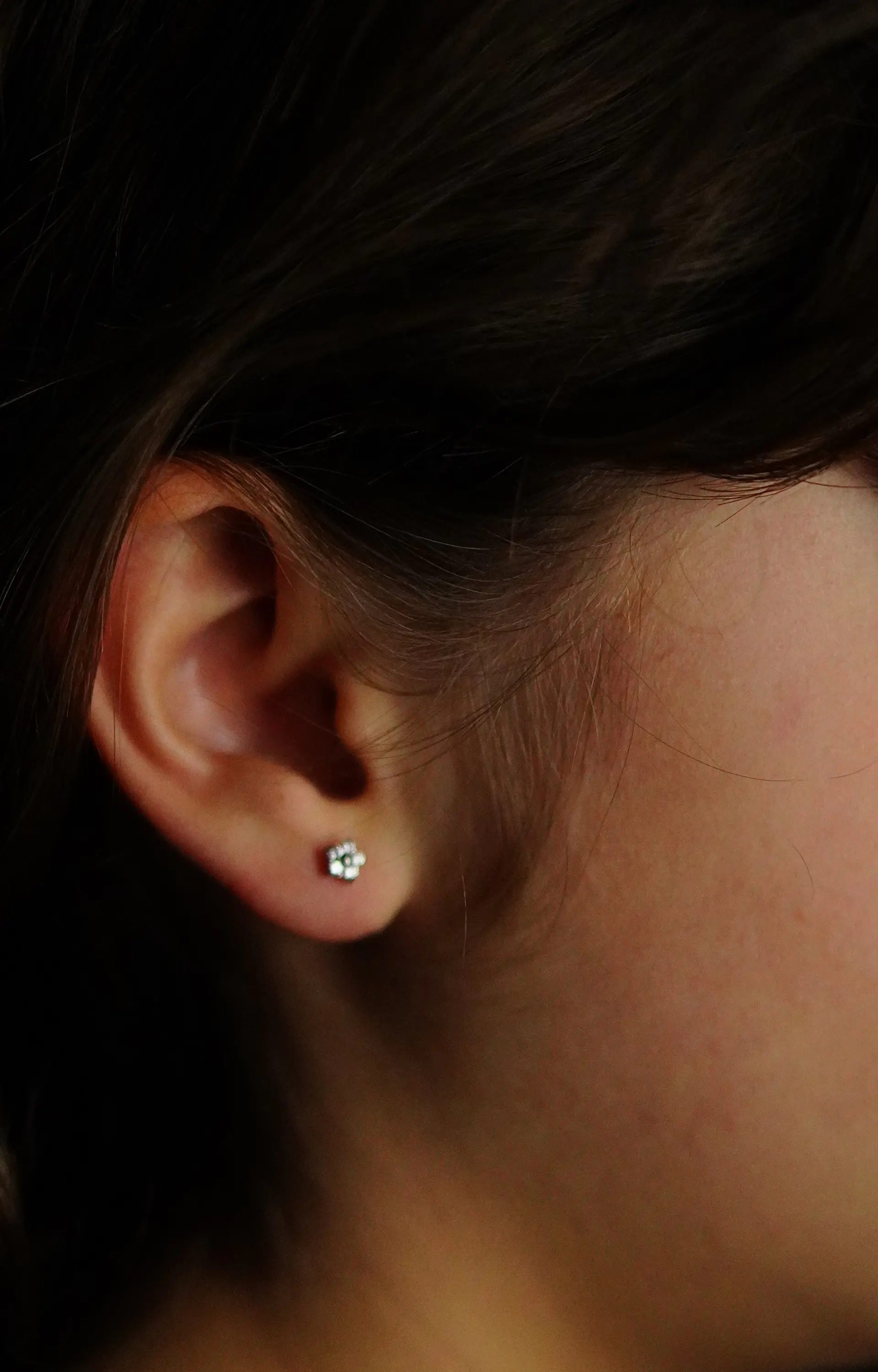 Aros flor titanio zirconia ASTM F136 plateados 2