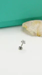 Aros flor titanio zirconia ASTM F136 plateados - Miniatura 4