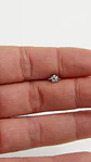 Aros flor titanio zirconia ASTM F136 plateados - Miniatura 9