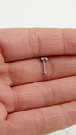 Aros flor titanio zirconia ASTM F136 plateados - Miniatura 10