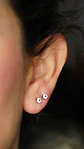 Aros flor titanio zirconia ASTM F136 G26 dorados - Miniatura 6