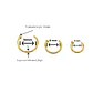 Pack de tres aros piercing abierto nostril titanio ASTM F136 dorados - Miniatura 5