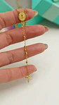 Colgante Rosario San Benito Cruz Camandula Chapado En Oro 18 - Miniatura 8