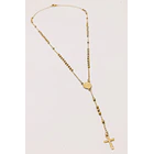 Collar De San Benito Chapado En Oro Para Mujer | Con Medalla Católica, Cuentas De Rosario Y Cadena En Y Que No Se Deslustra