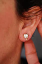 Aros Sin Perforacion corazon punto de luz bañado En Oro 18k - Miniatura 10