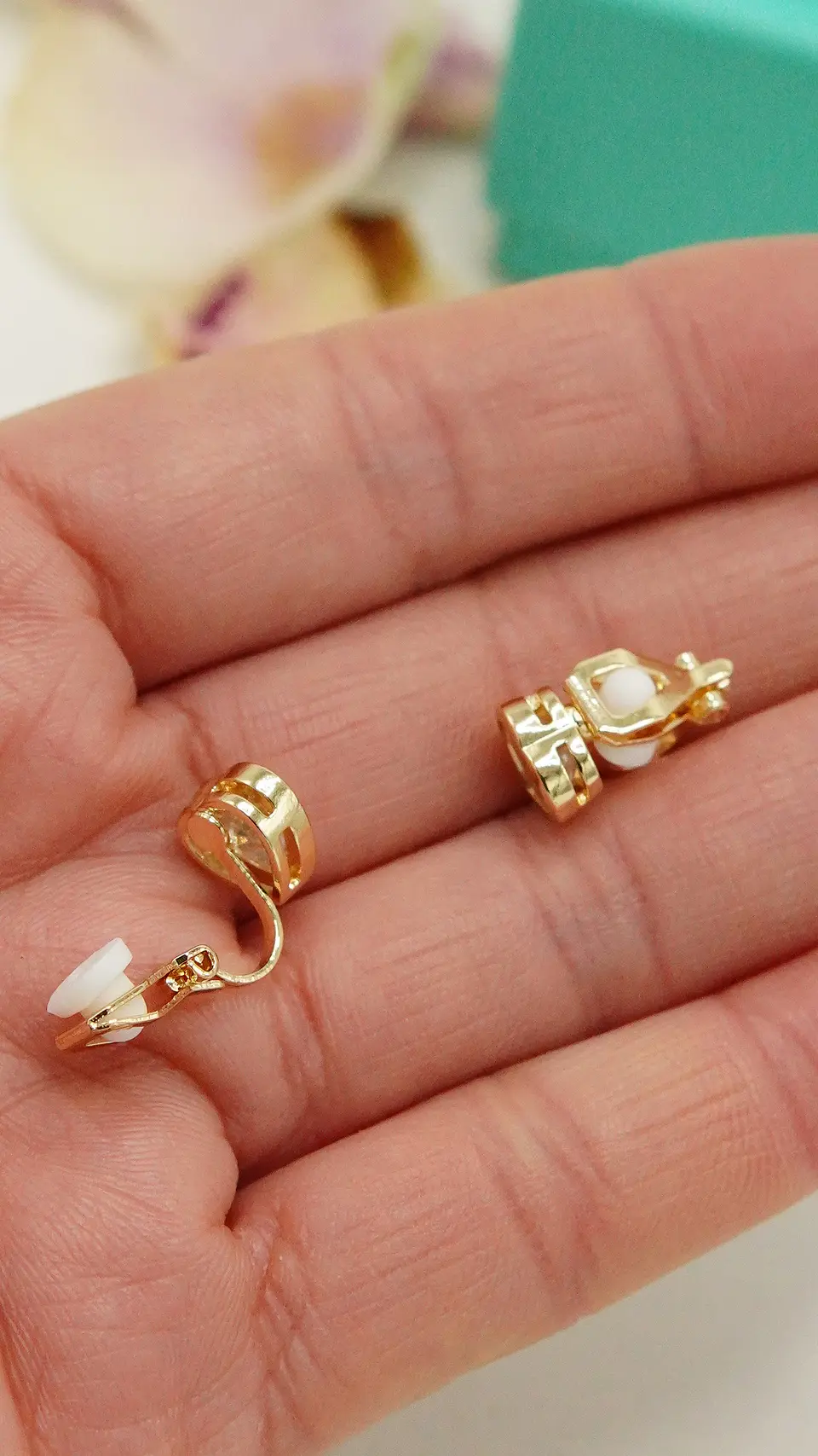 Aros Sin Perforacion corazon punto de luz bañado En Oro 18k 6